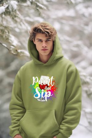 Wine Lover Drinkers Graphic Paint and Sip Party Drinking Hoodie