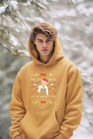 This Wine Is Awful Get Me Another Glass Ugly Christmas Hoodie