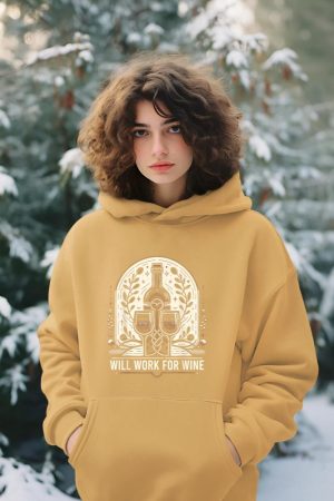 Will Work For Wine Lover Designs Hoodie