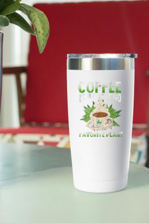 Cannabis Coffee Marijuana 420 Humor Caffeine Pot Weed Tumbler
