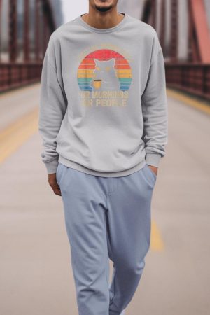 I Don't Like Morning People Or Mornings Or People Retro Cat Sweatshirt