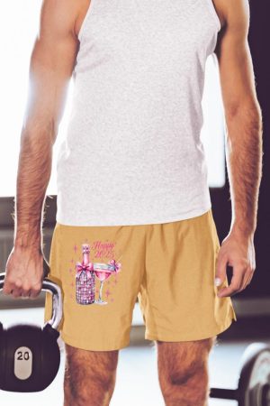 New Years 2025 Pink Champagne Shirt Wine Bottle Disco Balls Short