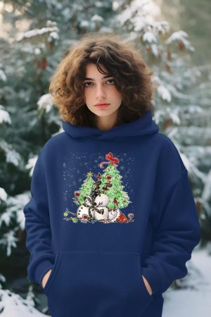 Tipsy Snowman Holiday Season Drinking Wine Snowmen Xmas Men Hoodie