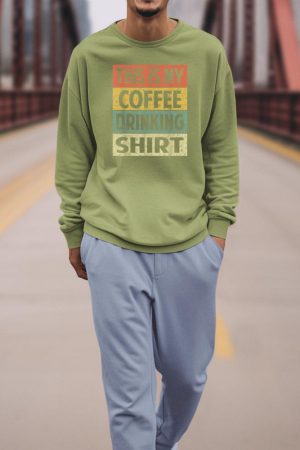 Funny This is My Coffee Drinking Shirt Cute Caffeine Lover Sweatshirt