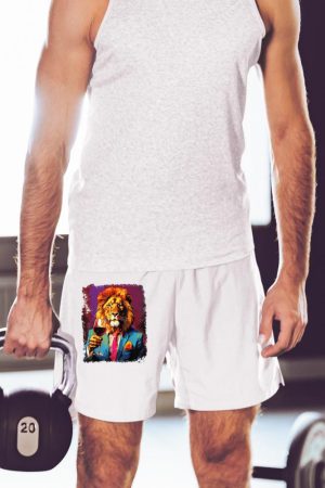 Lion Drinking Wine Short