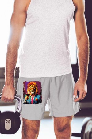 Lion Drinking Wine Short
