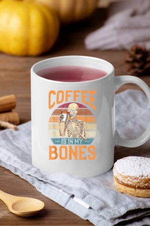 Retro Coffee Brewer Skeleton Mug