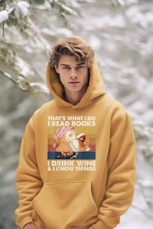 Vintage Owl That's What I Do I Read Books I Drink Wine Hoodie