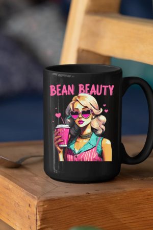 I heart Coffee I love Coffee Being Beuty Moel Girl Funny Pun Mug