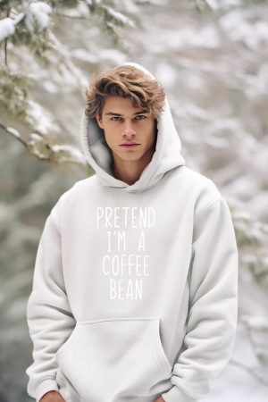 Pretend I'm A Coffee Bean Costume Halloween Lazy Quick Hoodie