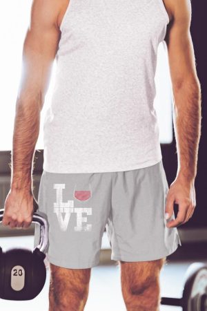 I Love Wine Red Wine Glass Heart - Wine Drinker Distressed Short