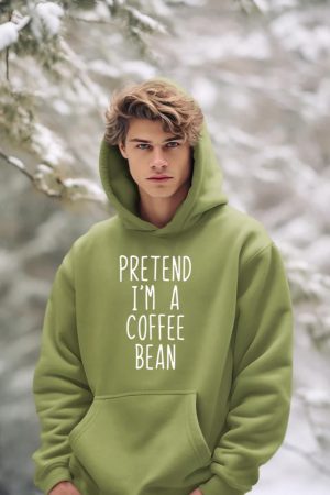 Pretend I'm A Coffee Bean Costume Halloween Lazy Quick Hoodie