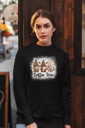 Cute Gnomes Coffee Time Caffeine Sweatshirt