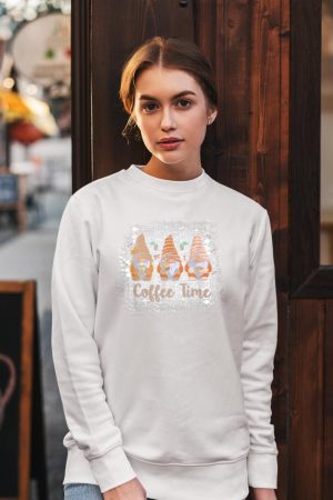 Cute Gnomes Coffee Time Caffeine Sweatshirt