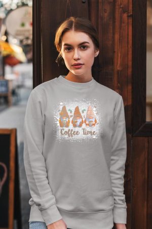 Cute Gnomes Coffee Time Caffeine Sweatshirt