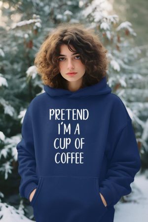Pretend I'm A Cup Of Coffee Costume Halloween Easy Lazy Hoodie