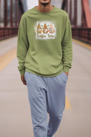 Cute Gnomes Coffee Time Caffeine Sweatshirt