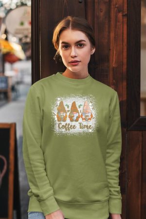 Cute Gnomes Coffee Time Caffeine Sweatshirt