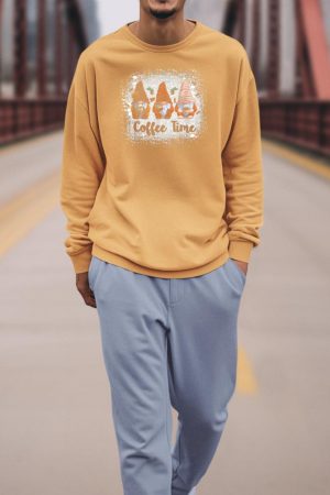 Cute Gnomes Coffee Time Caffeine Sweatshirt