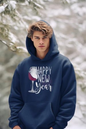 New Year Party Wine Glass Happy New Year New Years Eve Hoodie