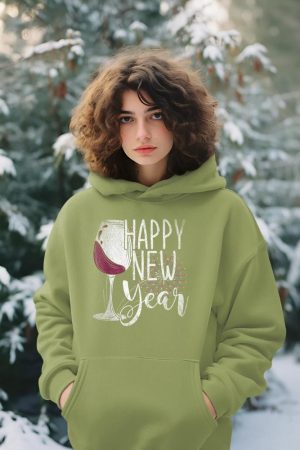 New Year Party Wine Glass Happy New Year New Years Eve Hoodie