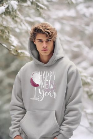New Year Party Wine Glass Happy New Year New Years Eve Hoodie