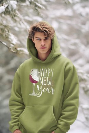 New Year Party Wine Glass Happy New Year New Years Eve Hoodie