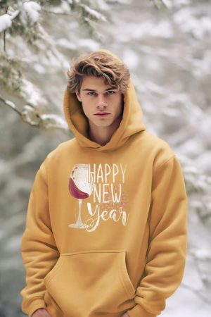New Year Party Wine Glass Happy New Year New Years Eve Hoodie