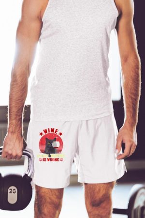 Funny Humor Cat Lover Men Women Reading and Drinking Wine Short