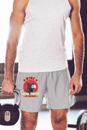 Funny Humor Cat Lover Men Women Reading and Drinking Wine Short