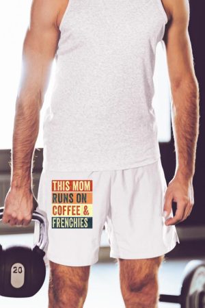 Women This Mom Runs On Coffee And Frenchies Dog Lover Mama Short