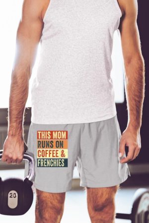 Women This Mom Runs On Coffee And Frenchies Dog Lover Mama Short