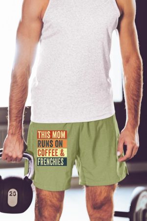 Women This Mom Runs On Coffee And Frenchies Dog Lover Mama Short