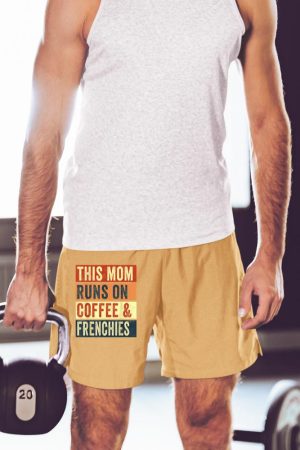 Women This Mom Runs On Coffee And Frenchies Dog Lover Mama Short