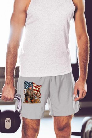 Trump Hunting Deer Funny Beer Drinking Beer Hunting US Flag Short