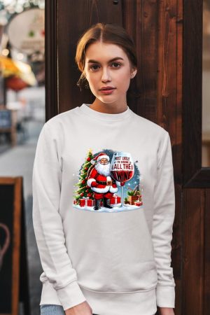 Xmas Santa Wine Lovers Most Likely To Drink All The Wine Sweatshirt
