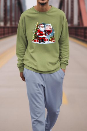 Xmas Santa Wine Lovers Most Likely To Drink All The Wine Sweatshirt