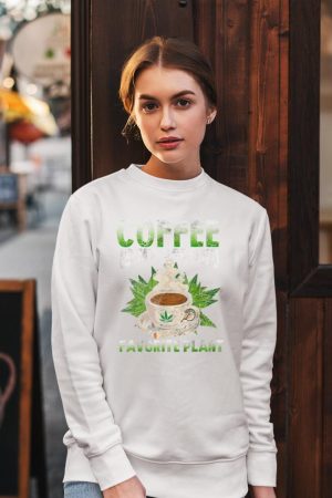 Cannabis Coffee Marijuana 420 Humor Caffeine Pot Weed Sweatshirt