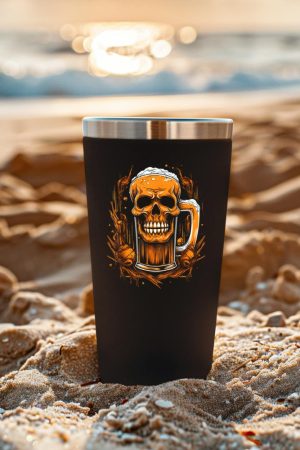 Skull Beer Halloween Costume Skeleton Drinking Craft Beer Tumbler