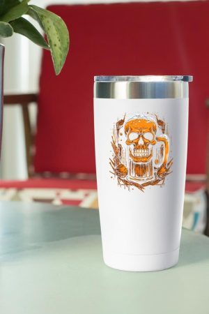 Skull Beer Halloween Costume Skeleton Drinking Craft Beer Tumbler