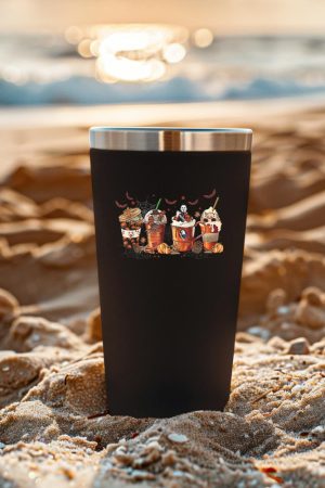 Skeleton Coffee Cups Latte Ghostly Halloween Gifts Tumbler