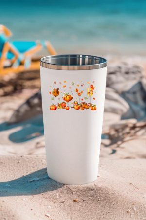 Wine Glasses Drinking Party Pumpkin Fall Season Thanksgiving Tumbler