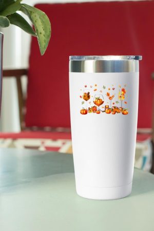 Wine Glasses Drinking Party Pumpkin Fall Season Thanksgiving Tumbler