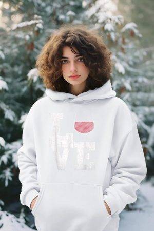 I Love Wine Red Wine Glass Heart - Wine Drinker Distressed Hoodie