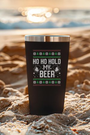 Ho Ho Hold My Beer Ugly Christmas Xmas Costume Tumbler