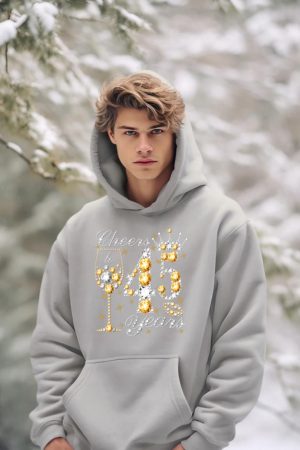 Cheers To 45 Years Old Happy 45th Birthday Queen Drink Wine Hoodie