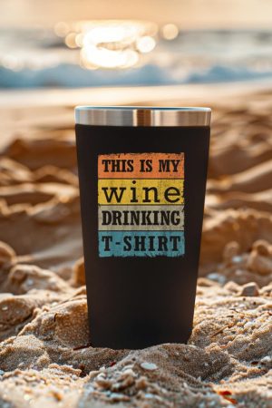 This Is My Wine Drinking T-Shirt Vintage Retro Wine Lover Tumbler