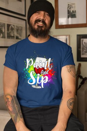 Wine Lover Drinkers Graphic Paint and Sip Party Drinking T-Shirt