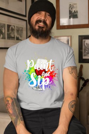 Wine Lover Drinkers Graphic Paint and Sip Party Drinking T-Shirt