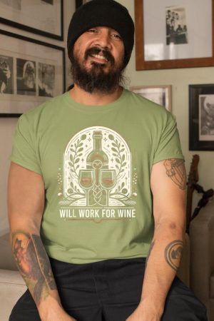 Will Work For Wine Lover Designs T-Shirt